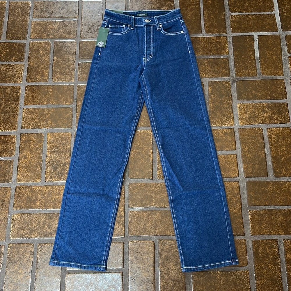 NWT Wild Fable Super High Rise Straight Leg Button Fly Jean